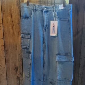 Simple Society Cargo Jeans Low rise Slouch